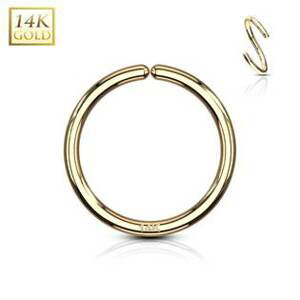 Šperky4U Zlatý piercing - kruh, Au 585/1000 - ZL01180-1009-YG