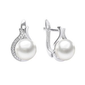 GAURA Perlové náušnice – bílé přírodní perly - GA1057