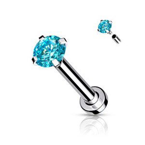 Šperky4U Piercing do brady / cartilage / tragus 1,2 x 8 mm - LB1040Q-12082