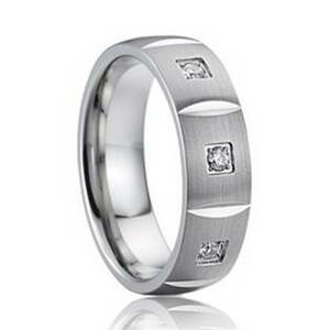 7AE AN1026 Dámský snubní prsten se zirkony - velikost 55 - AN1026-D-55