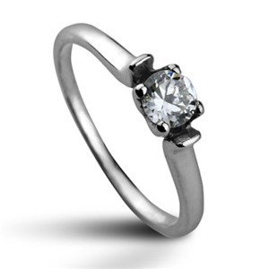 Šperky4U Stříbrný prsten se zirkonem, vel. 52 - velikost 52 - CS2007-52