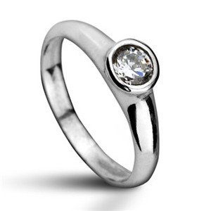 Šperky4U Stříbrný prsten se zirkonem, vel. 59 - velikost 59 - CS2022-59