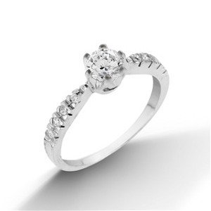 Šperky4U Stříbrný prsten se zirkony, vel. 59 - velikost 59 - CS2035-59