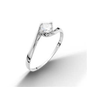 Šperky4U Stříbrný prsten se zirkonem, vel. 53 - velikost 53 - CS2033-53
