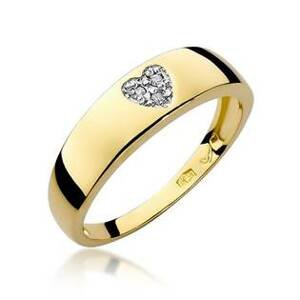 NUBIS® Zlatý zásnubní prsten s diamanty - velikost 60 - W-064G-60