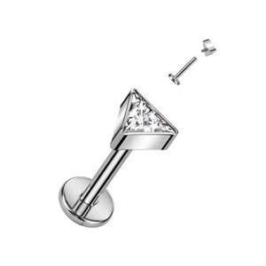 Šperky4U Piercing do brady - labreta TITAN trojúhelník - TIT1261C-1208