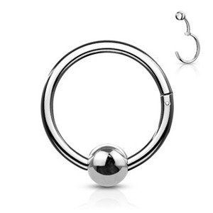 Šperky4U Piercing segment kruh s kuličkou 1,2 x 10 mm - K1040ST-1210