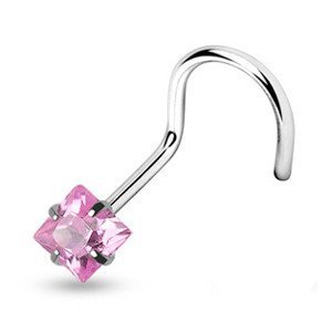 Šperky4U Piercing do nosu, růžová barva - N01052-P