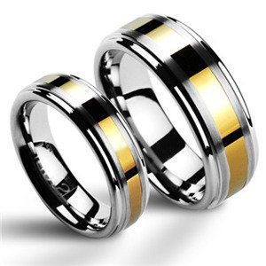 NUBIS® Dámský snubní prsten wolfram, šíře 6 mm, vel. 60 - velikost 60 - NWF1024-6-60