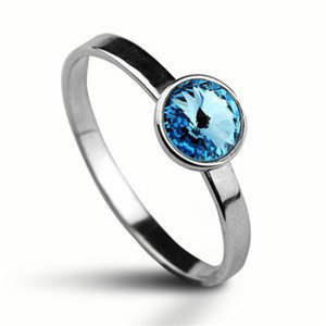 Šperky4U Stříbrný prsten SWAROVSKI®, vel. 50 - velikost 50 - CS5940-Q-50