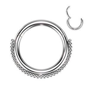 Šperky4U Piercing segment kruh ozdobný - K1043-1210