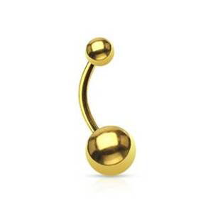 Šperky4U Pozlacený piercing do pupíku - banánek - BS01017-161058