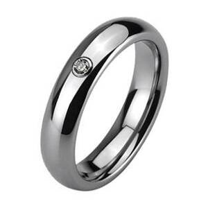 NUBIS® NWF1025 Dámský snubní prsten wolfram, zirkon - velikost 52 - NWF1025-4-Zr-52