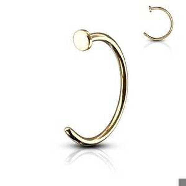 Šperky4U Pozlacený piercing do nosu - N01146-1008