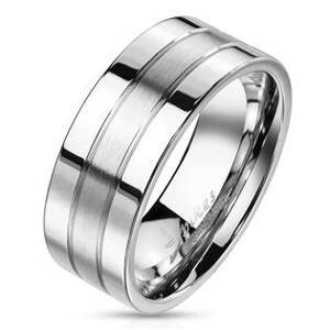 Šperky4U OPR1406 Pánský snubní prsten šíře 8 mm - velikost 60 - OPR1406-8-60