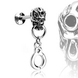 Šperky4U Piercing do brady - lebka - LB01079