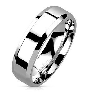 Spikes USA Ocelový prsten lesklý - velikost 55 - OPR1303-6-55