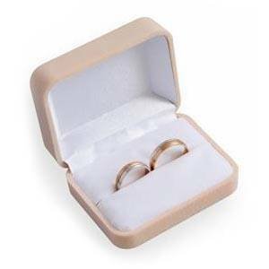 Šperky4U Semišová dárková krabička na snubní prsteny - KR0004-BG
