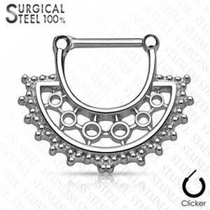 Šperky4U Ocelový piercing do nosu - septum - NS0002