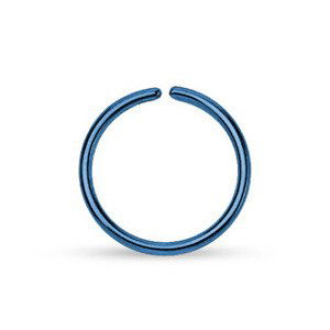Šperky4U Piercing do nosu - kruh modrý - N0005-0808