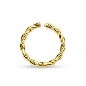Šperky4U Piercing do nosu - kruh zlacený - N0007-0810