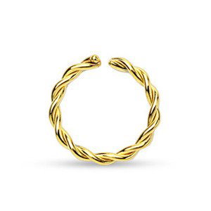 Šperky4U Piercing do nosu - kruh zlacený - N0007-1610