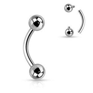 Šperky4U Piercing banánek Titan - TIT1006-16105