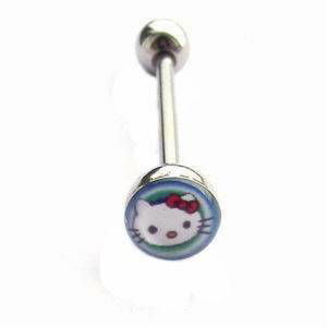 Šperky4U Piercing do jazyka - kočička Hello Kitty - PJ01112