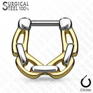 Šperky4U Ocelový piercing do nosu - septum - NS0029