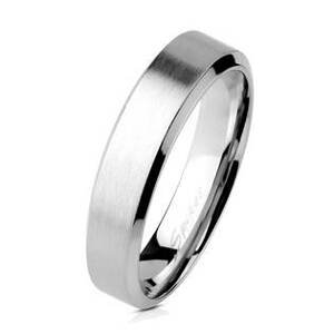 Spikes USA Ocelový prsten matný, šíře 4 mm - velikost 49 - OPR1393-4-49