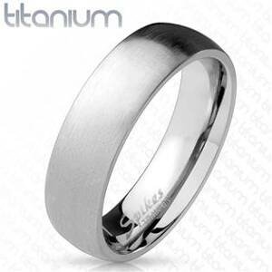 Spikes USA Matný prsten titan, šíře 6 mm - velikost 65 - TT1039-6-65