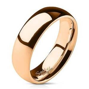Šperky4U Zlacený ocelový prsten, šíře 6 mm - velikost 70 - OPR0016-6-70