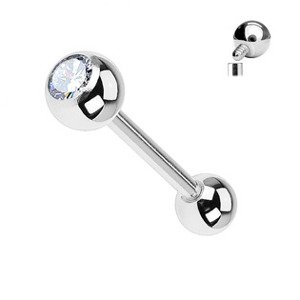 Šperky4U Piercing činka titan zirkon - TIT1008-12063