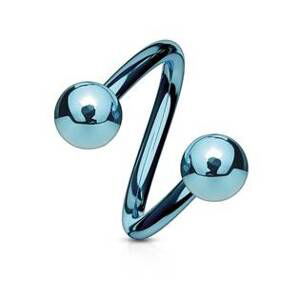 Šperky4U Piercing spirála světle modrá - SP1001LB-16115