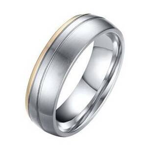 Šperky4U OPR0042 Pánský ocelový snubní prsten - velikost 62 - OPR0042-P-62