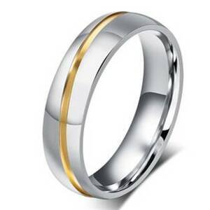 Šperky4U OPR0049 Pánský ocelový snubní prsten, šíře 6 mm - velikost 57 - OPR0049-P-57