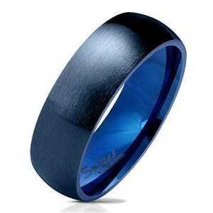 Šperky4U Modrý ocelový prsten, šíře 6 mm - velikost 62 - OPR0072-6-62