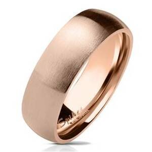 Šperky4U Zlacený prsten matný, šíře 6 mm - velikost 54 - OPR0071-6-54