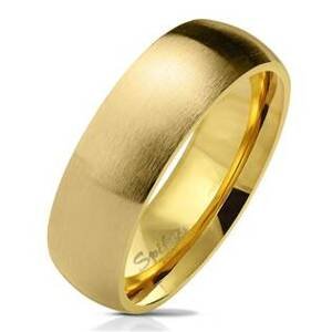 Šperky4U Zlacený ocelový prsten, šíře 6 mm - velikost 70 - OPR0070-6-70