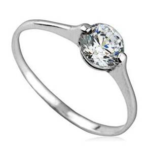 Šperky4U Stříbrný prsten se zirkonem - velikost 51 - ZB2206-51