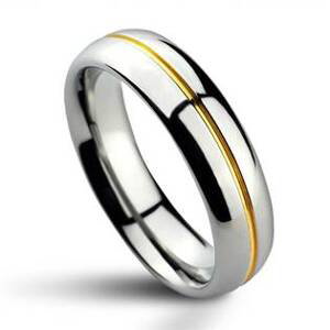 NUBIS® NWF1027-SL Pánský snubní prsten wolfram - velikost 56 - NWF1027-SL-56