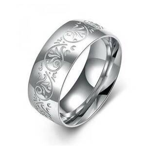 Šperky4U OPR0091 Dámský ocelový prsten s ornamenty - velikost 54 - OPR0091-54