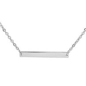 Šperky4U Ocelový náhrdelník s destičkou - OPE1136