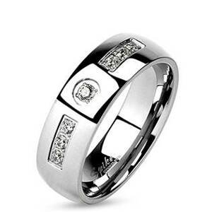 Šperky4U OPR0094 Dámský ocelový prsten - velikost 55 - OPR0094-6-55