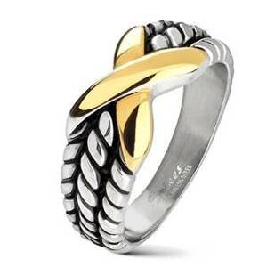Šperky4U Mohutný ocelový prsten - velikost 68 - OPR1709-68