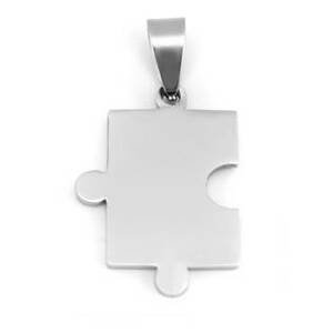Šperky4U Ocelový přívěšek - destička puzzle levé - DR1189-L
