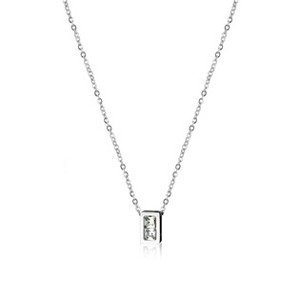 Šperky4U Dámský ocelový náhrdelník s obdélníkovým přívěškem - OPD0087-ST