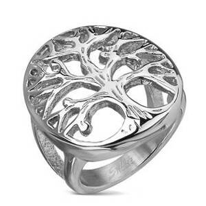 Šperky4U Ocelový prsten strom života - velikost 55 - OPR1724-55
