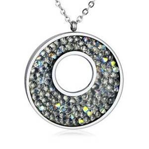 NUBIS® Ocelový náhrdelník s krystaly Crystals from Swarovski®, CRYSTAL AB - LV5001-AB