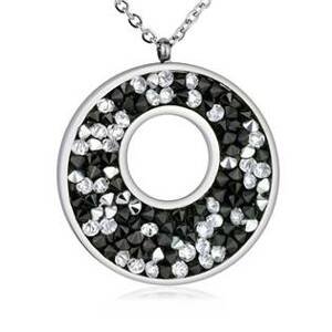 NUBIS® Ocelový náhrdelník s krystaly Crystals from Swarovski® CAL PEPPER - LV5001-PEP